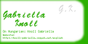 gabriella knoll business card